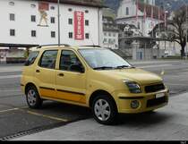 Gelber Subaru Justy G3X R in Schwyz am 06.02.2021