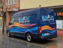 =VW Crafter von  MAX-Gebäudetechnik  steht im Januar 2021 in Hünfeld