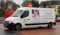 =Renault Master vom Badparadies DEHLER steht im Februar 2021 in Fulda