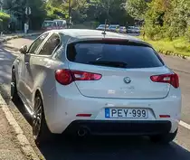 Rückansicht: Alfa-Romeo Giulietta. Aufnahme: August: 2020.