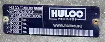 Hulco Trailers GmbH, Typenschild, die Firma in Bad Bentheim baut Anhänger für Kraftfahrzeuge, März 2021