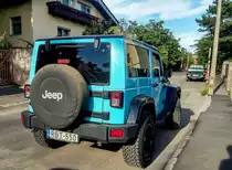 Rückansicht: Jeep Wrangler. Foto: 08.2020.