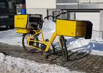 =Zustellbike der DEUTSCHEN POST im Februar 2021