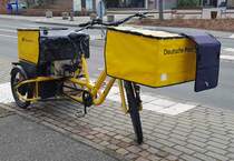 =Zustellbike der DEUTSCHEN POST im Februar 2021