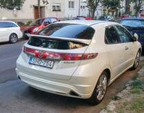 Rückansicht: Honda  Raumschiff  Civic Mk8, gesehen in August 2020.