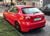 CRückansicht: Chevrolet Lacetti WTCC Street package, gesehen in August 2020.