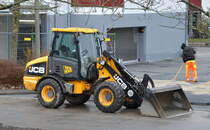 Ein JCB 406 B Radlader am 17.03.21 an einer Baustelle Berlin Marzahn. 