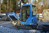Ein TAKEUCHI Typ TB216 Minibagger am 22.03.21 Baustelle in Berlin Buch. 