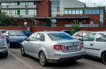 Rückansicht: VW Jetta auf Golf V Basis, gesehen in September, 2020.