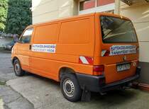 Rückansicht: VW T4 einer Fahrschule gesehen September, 2020.