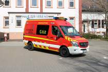 Feuerwehr Kriftel Mercedes Benz Sprinter ELW am 26.03.21 bei einen Fototermin 