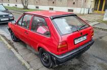 Rückansicht: VW Polo Mk2 Coupé. Foto: Dezember, 2020.