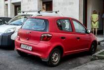 Rückansicht: Toyota Yaris Mk1. Foto: September, 2020.