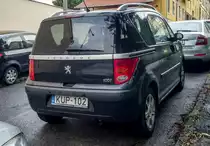 Rückansicht: Peugeot 1007, gesehen in 08.2020.