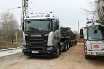 BKL Scania Sattelzug am 05.04.21 in Gelnhausen Hailer 