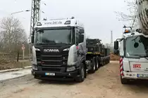 BKL Scania Sattelzug am 05.04.21 in Gelnhausen Hailer 