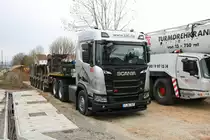 BKL Scania Sattelzug am 05.04.21 in Gelnhausen Hailer