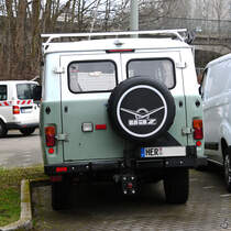 Heckansicht eines UAZ 452, welchen ich Anfang März 2021 in Hattingen entdeckt habe.