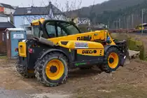 Teleskoplader Dieci Agri Farmer 30,7, gesehen nahe einer Baustelle. 04.2021