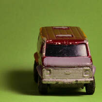 Chevy Van, Matchbox mit gebrauchsspuren. Tabletop Fotografie im Dez. 2020
