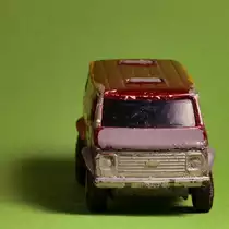 Chevy Van, Matchbox mit gebrauchsspuren. Tabletop Fotografie im Dez. 2020