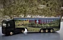 1:87 BIERTRUCK  GÖLTZSCHTAL-BIERE 
Ein Modell-Werbetruck mit dem Motiv der für mich schönsten Eisenbahnbrücke Deutschlands im sächsischen VOGTLAND,am 1^4.4.21....