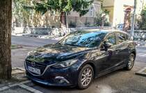 Mazda 3 der dritten generation, fotografiert in September, 2020.