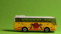 Reisebus Ikarus Coach  Tropical Paradise Palm Trees  (1986 - 2004) Matchbox Superfast 1 - 100, Tabletop Fotografie im Dez. 2020
