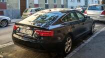 Rückansicht: Audi A5. Foto: 09.2020.