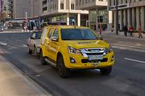 Isuzu D-Max vom ADAC als Abschleppfahrzeug unterwegs. 04.2021