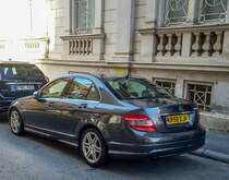 Rückansicht: Mercedes-Benz C-Klasse W204, gesehen Pécs (Ungarn) in 07.2020.