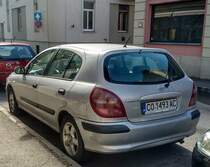 Rückansicht: Nissan Almera N16, gesehen Pécs (Ungarn) in 07.2020.