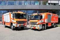 BF Frankfurt am Main Mercedes Benz Actros RW und Axor RW-Schiene am 23.04.21 bei einen spontanen Fotoshooting