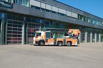 BF Frankfurt am Main Mercedes Benz Atego DLK 23/12 (1/30) mit neuen Korb am 23.04.21 