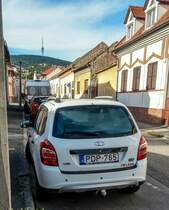 Rückansicht: Lada Kalina Kombi aus ca 2016, gesehen in 09.2020.