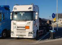 =Scania-Hängerzug von WAGNER rastet im März 2021 an der A 7