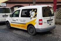 =VW Caddy von Elektro-HESS steht im April 2021 in Hünfeld