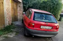 Opel Astra F von Hinten, fotografiert in September 2020.