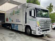 Ein Hyundai XCient Fuel Cell von Schwab & Guilod am 18.5.21 in Bern.