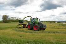 Fendt Vario 933 und Claas Jaguar 820 am 21.05.21 bei Büdingen