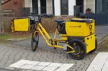 =Zustellbike der DEUTSCHEN POST im Februar 2021 