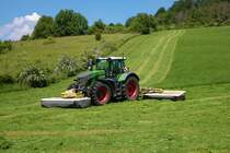 Fendt 930 Vario mit Claas Schneidwerken beim 2. Schnitt am 11.06.21 in Ronneburg 