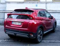Rückansicht: Mitsubishi Eclipse Cross in Oktober 2020.
