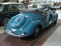 Heckansicht eines Mercedes Benz W136 Cabriolet A. Classic Remise Düsseldorf am 07.06.2021.