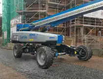 =Wemotec GENIE-Teleskopbühne, eingesetzt beim Rathausumbau in Hünfeld, 04-2021