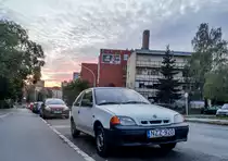 Suzuki Swift Mk2 beim Sonnenuntergang in Oktober 2020.