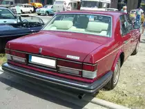 Heckansicht eines Rolls Royce Silver Spirit II.  Oldtimertreffen an der  Alten Dreherei  in Mülheim an der Ruhr am 19.06.2021 und 20.06.2021.