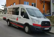 =Ford Transit vom DRK unterwegs in Hünfeld im April 2021