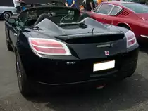 Heckansicht eines Saturn Sky. Oldtimertreffen an Mo´s Bikertreff in Krefeld am 27.06.2021.