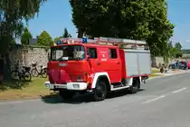 IVECO/Magirus Löschfahrzeug am 04.07.21 bei einer Oldtimer Parade zum Jubiläum 75 Jahre Kreisfeuerwehrverband Gießen in Lich (Hessen)
